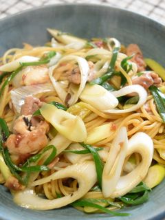 ねぎの梅風味和風パスタ-レシピのメイン写真