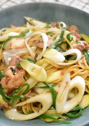 ねぎの梅風味和風パスタ-レシピのメイン写真