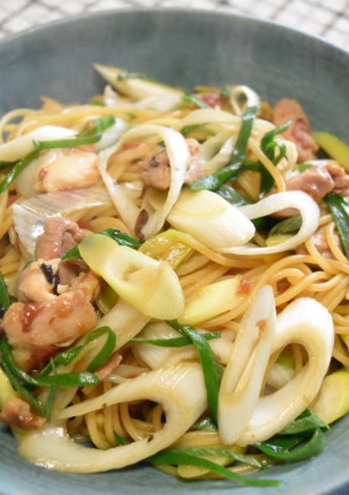 ねぎの梅風味和風パスタ-レシピのメイン写真
