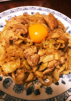 鶏たま焼うどん-レシピのメイン写真