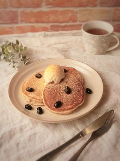 ホットケーキミックス★黒豆のパンケーキ-レシピのメイン写真