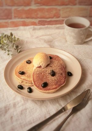ホットケーキミックス★黒豆のパンケーキ-レシピのメイン写真