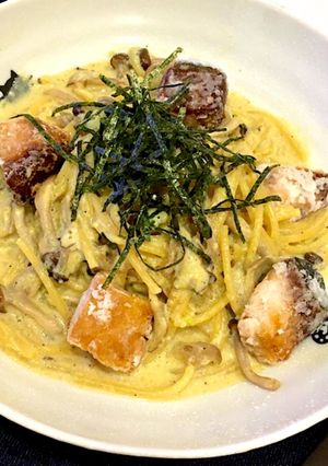 寒鰤ときのこの和風カルボナーラ♡-レシピのメイン写真