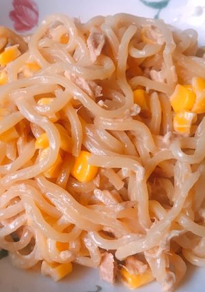 サラダ麺でバター醤油マヨパスタ-レシピのメイン写真
