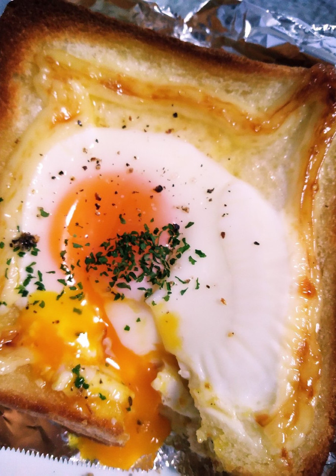 目玉焼きのっけトースト-レシピのメイン写真