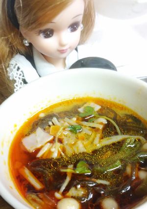 リカちゃん♡ラー油でもずく酸辣湯風ꕤ*.-レシピのメイン写真