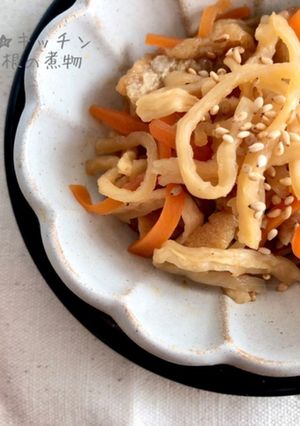食品乾燥機で作った【切り干し大根】の煮物-レシピのメイン写真