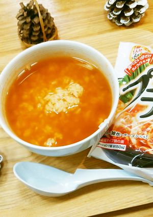 夜食グルメ★プチッと鍋deキムチ風雑炊-レシピのメイン写真