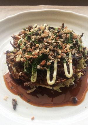 【昆虫食】コオロギお好み焼き-レシピのメイン写真