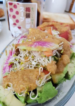 梅醤野菜スープde食べるドレッシング-レシピのメイン写真