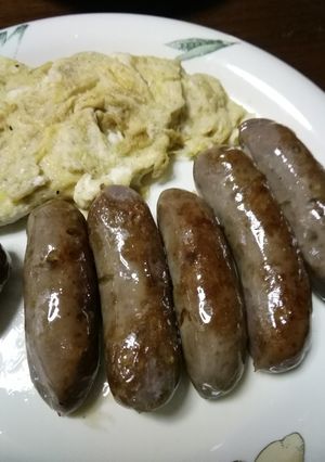 鹿ソーセージと小オムレツ-レシピのメイン写真