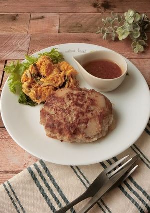 もちもち大満足★餅入りハンバーグ-レシピのメイン写真