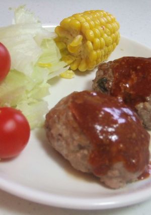 フレッシュバジルの香りハンバーグ-レシピのメイン写真
