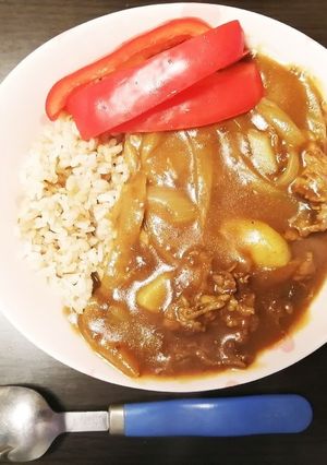 パプリカ添えカレーライス-レシピのメイン写真