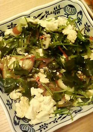 豆腐とみょうが・ミツバの炒め物-レシピのメイン写真