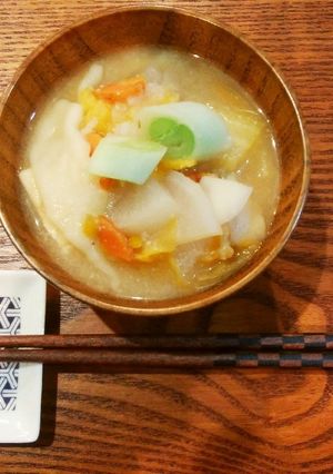 野菜のうま味たっぷり　すいとん汁-レシピのメイン写真