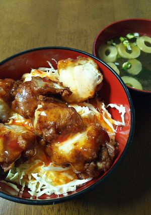 簡単☆唐揚げチリソース丼-レシピのメイン写真