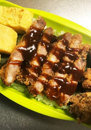 旦那弁当336♥とんかつ＆唐揚げ弁当！-レシピのメイン写真