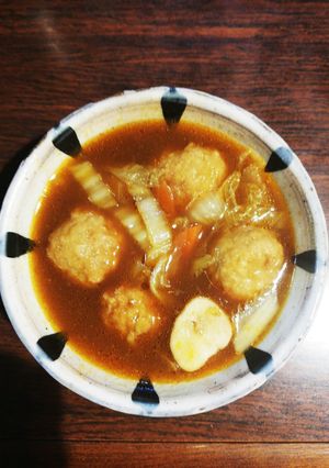 冷凍鶏肉だんごの野菜カレースープ-レシピのメイン写真