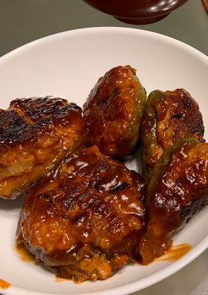 ピーマンと生椎茸の肉詰め-レシピのメイン写真