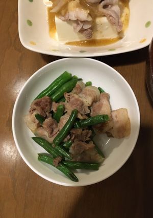 包丁いらず！中華風味いんげん豚炒め-レシピのメイン写真
