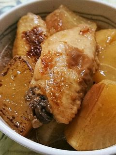 鶏手羽先と大根の梅酢醤油煮-レシピのメイン写真
