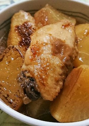 鶏手羽先と大根の梅酢醤油煮-レシピのメイン写真