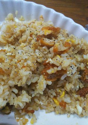 パワー炒飯！にんにく胡椒唐揚げでおとこ飯-レシピのメイン写真