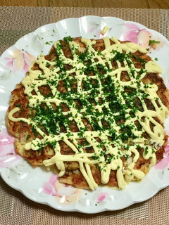白菜&チーズ&ベーコンで洋風?お好み焼き-レシピのメイン写真