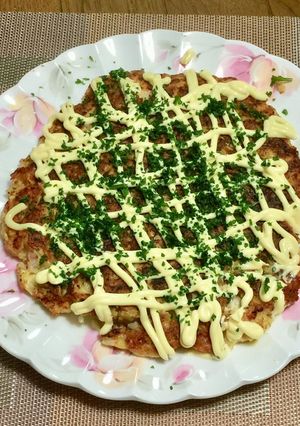 白菜＆チーズ＆ベーコンで洋風？お好み焼き-レシピのメイン写真