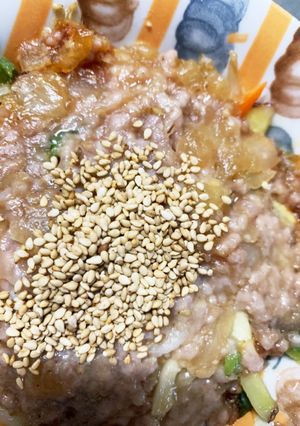 レンジビックリドンキーひき肉のせドーム蒸-レシピのメイン写真