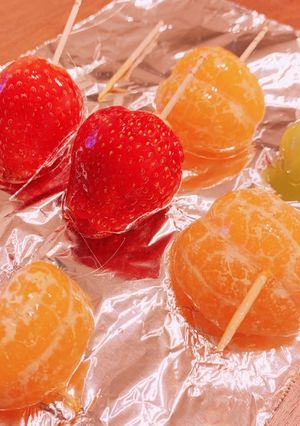 パリパリ♪ 屋台のいちご飴　フルーツ飴-レシピのメイン写真