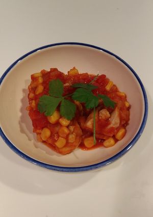 ほんのりカレー風味☆鶏のトマト煮込み-レシピのメイン写真