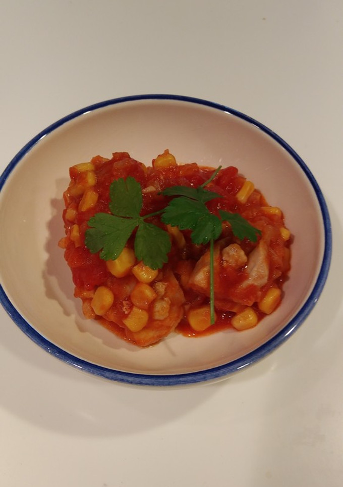 ほんのりカレー風味☆鶏のトマト煮込み-レシピのメイン写真