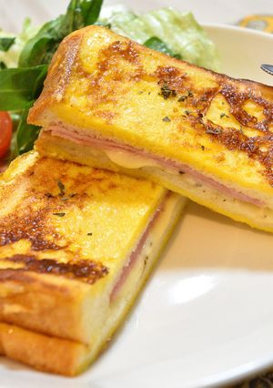 ずぼらにハムとチーズのフレンチトースト-レシピのメイン写真