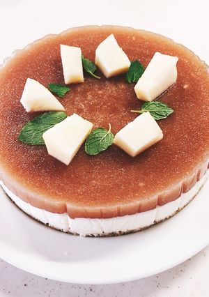 洋梨のレアチーズケーキ☆-レシピのメイン写真