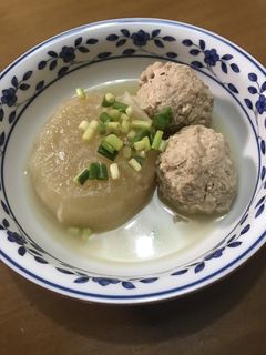 大根と鶏団子の煮物、柚子胡椒味-レシピのメイン写真