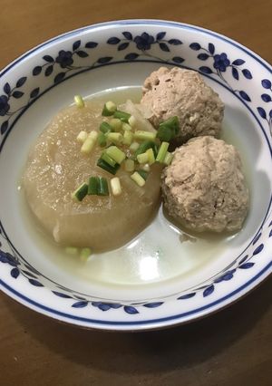 大根と鶏団子の煮物、柚子胡椒味-レシピのメイン写真