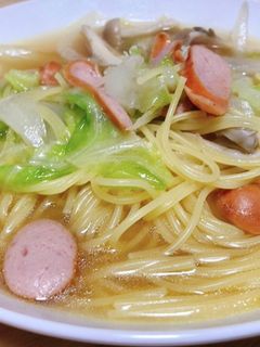 ひとりごはん。ワンポットスープパスタ-レシピのメイン写真