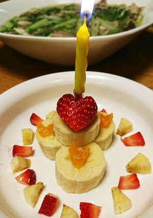 １歳バースデイ フルーツタワーケーキ-レシピのメイン写真