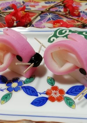 すぐ間に合う蒲鉾ネズミの飾り切り-レシピのメイン写真