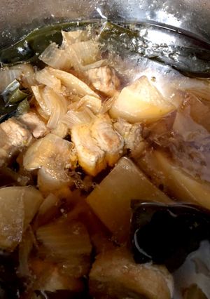 お正月に♪ばぁちゃんの豚バラ大根醤油煮♪-レシピのメイン写真
