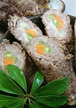 おせち⏹️野菜の牛肉巻き(すきやき味)-レシピのメイン写真
