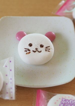 チョコマシュマロの子年デコ-レシピのメイン写真