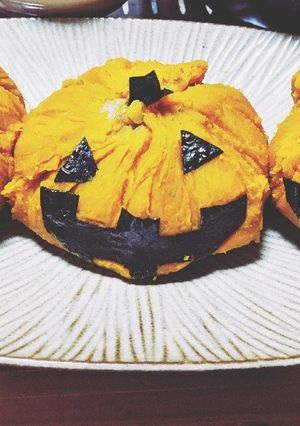 ハロウィンに☆南瓜の茶巾-レシピのメイン写真