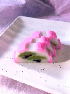 おせち 蒲鉾の飾り切り 市松-レシピのメイン写真