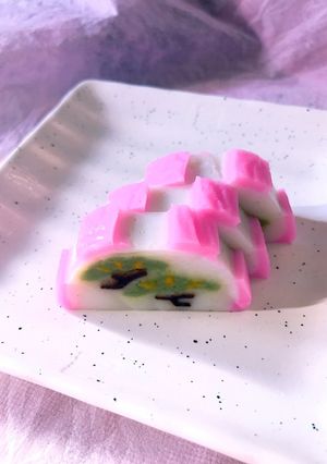 おせち 蒲鉾の飾り切り　市松-レシピのメイン写真