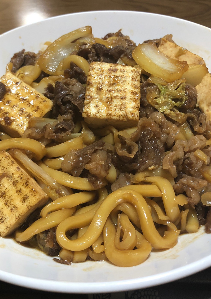 エバラすき焼きのたれで作る牛すきうどん-レシピのメイン写真