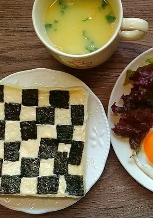 チェッカーフラッグトースト-レシピのメイン写真