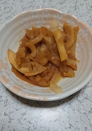 味がないりんごでおいしくきんぴら-レシピのメイン写真